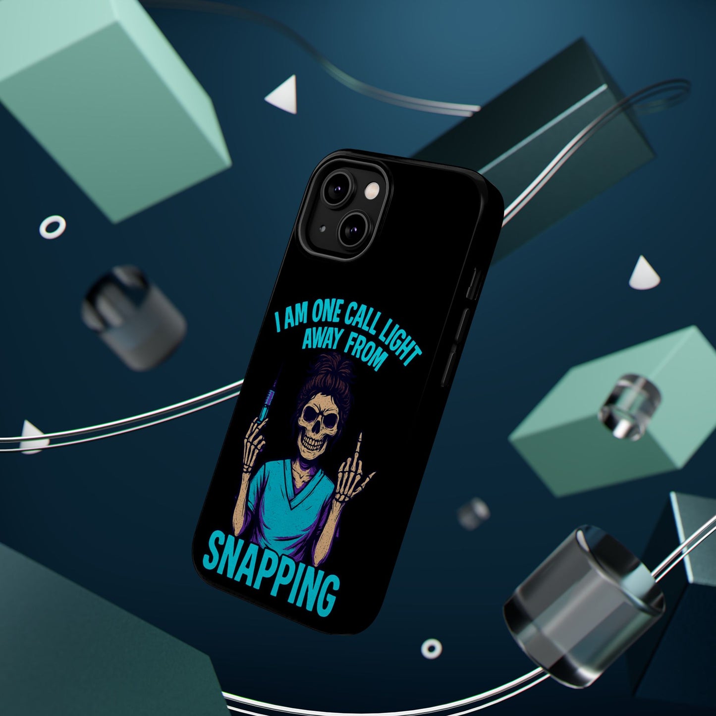 Mobile Phone Case, Funny Phone Cover, Gift for Nurses, Halloween Accessory, Skull Design