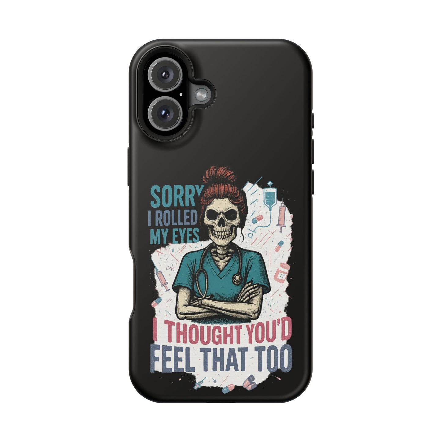 Funny Nurse Phone Case - Magnetic Tough Cases for Healthcare Workers, Gift for Nurses, Medical Humor, Halloween Accessory, Nurse [...]