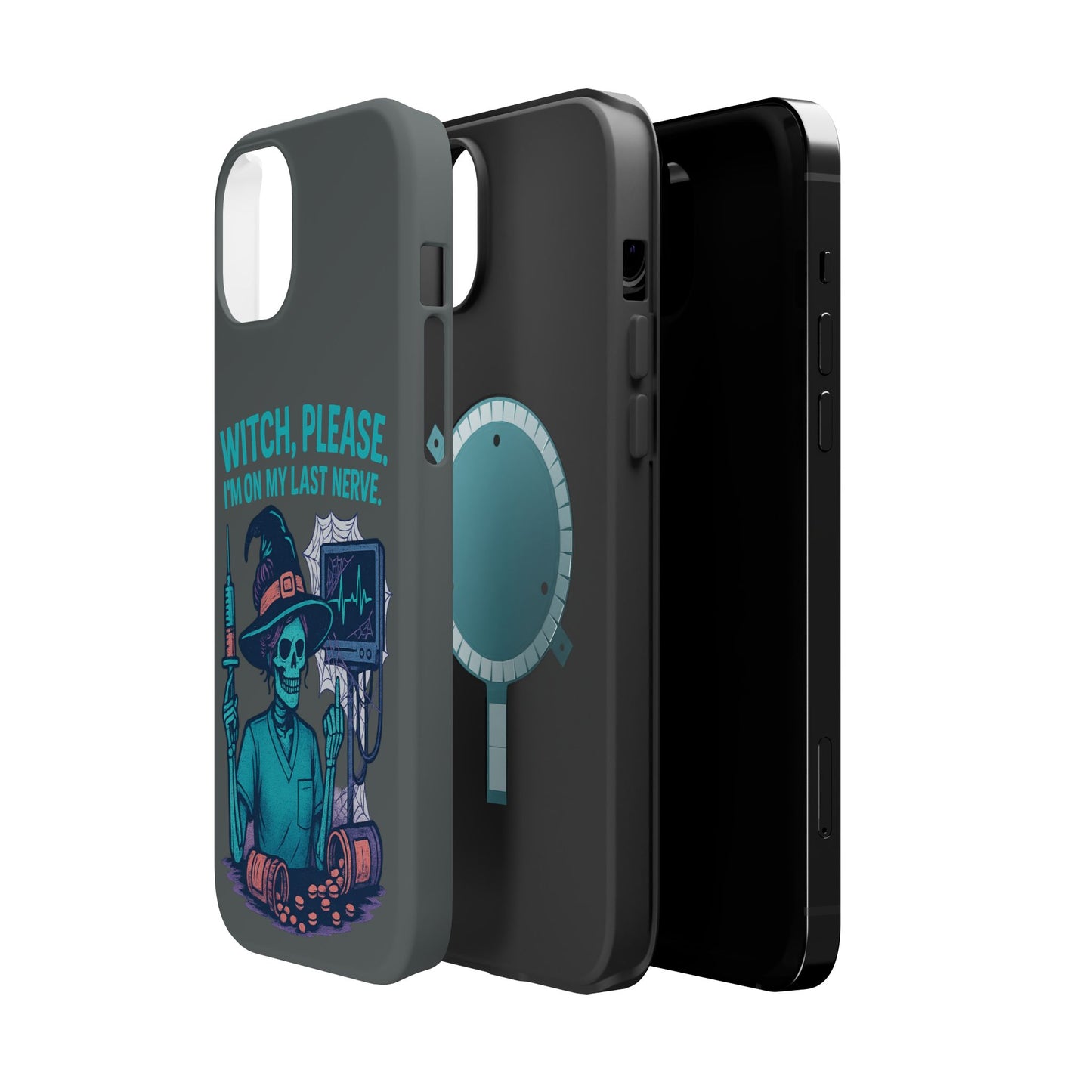 Spooky Phone Case: Witch Please! I'm On My Last Nerve, Halloween Gift, Cute Phone Accessory, Unique Tough Case, Funny Phone Protection