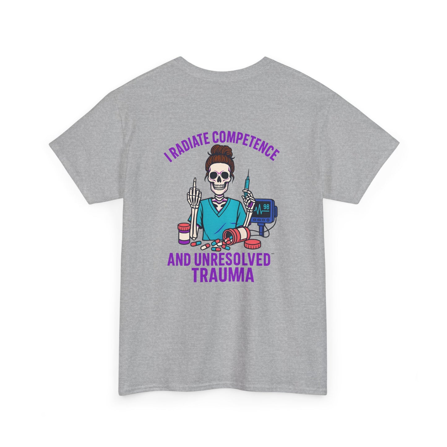 Skeleton Graphic Tee, Funny T-Shirt, Halloween Shirt, Gift for Healthcare Workers, Unisex Cotton Top, Trauma Humor Apparel