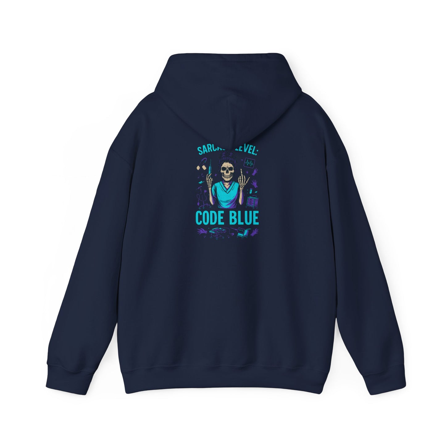 Code Blue Unisex Hoodie, Cozy Sweatshirt, Casual Wear, Gift for Nurses, Halloween Apparel