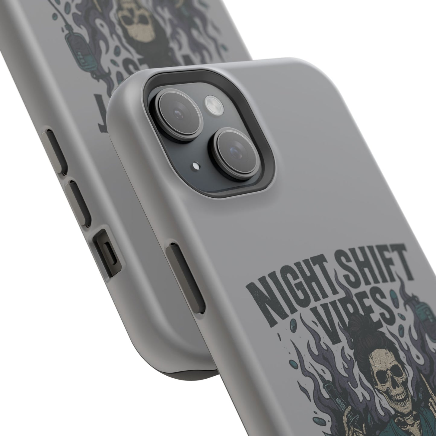 “Night Shift Vibes” – Bright & Chaotic Nurse Phone Case