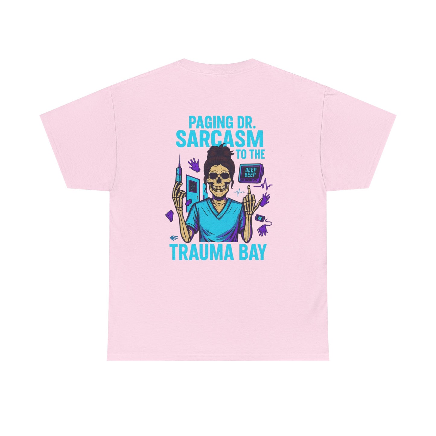Humorous Unisex Heavy Cotton Tee - Paging Dr. Sarcasm, Funny Graphic T-Shirt for Medical Professionals, Gift for Nurses and Doctors, [...]