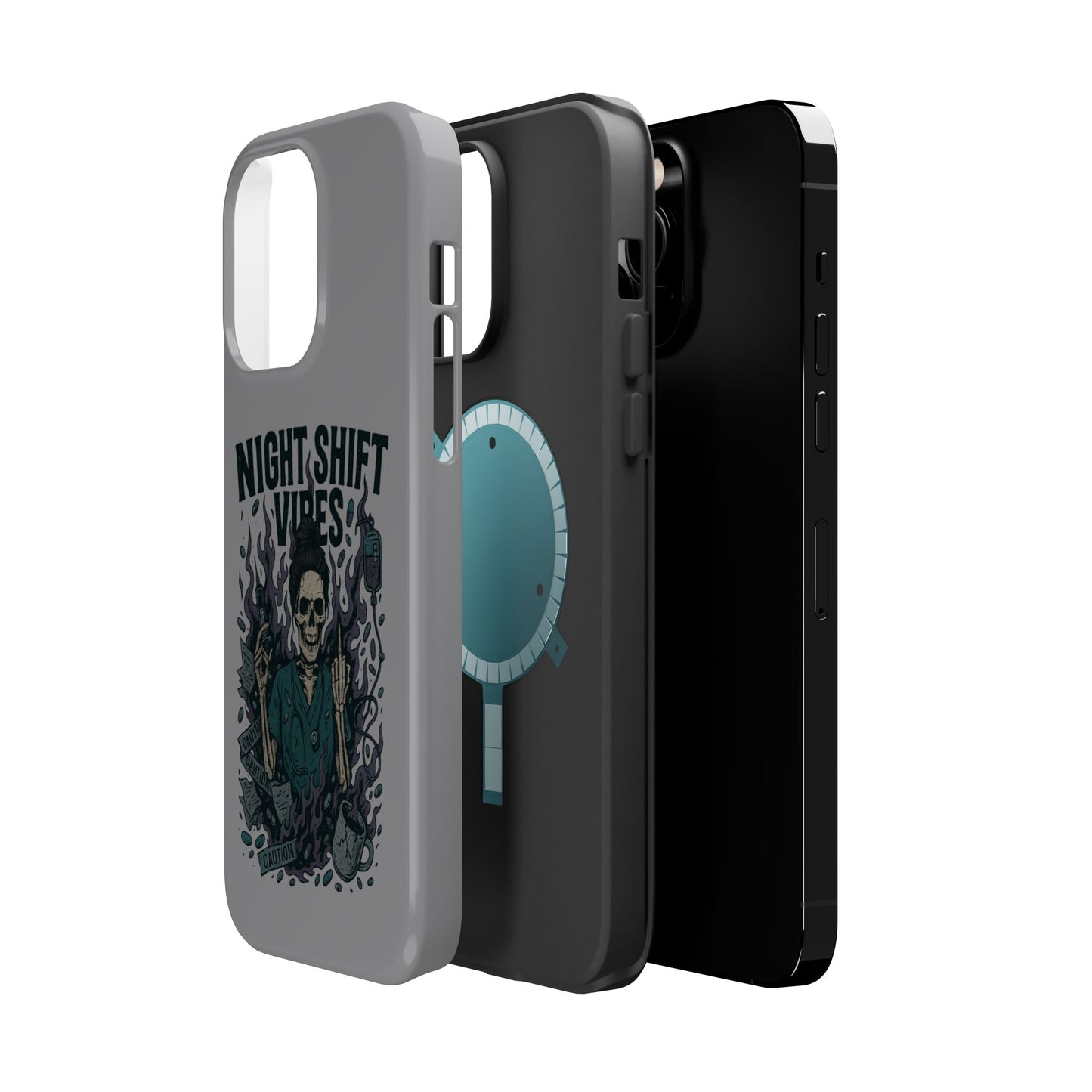 “Night Shift Vibes” – Bright & Chaotic Nurse Phone Case