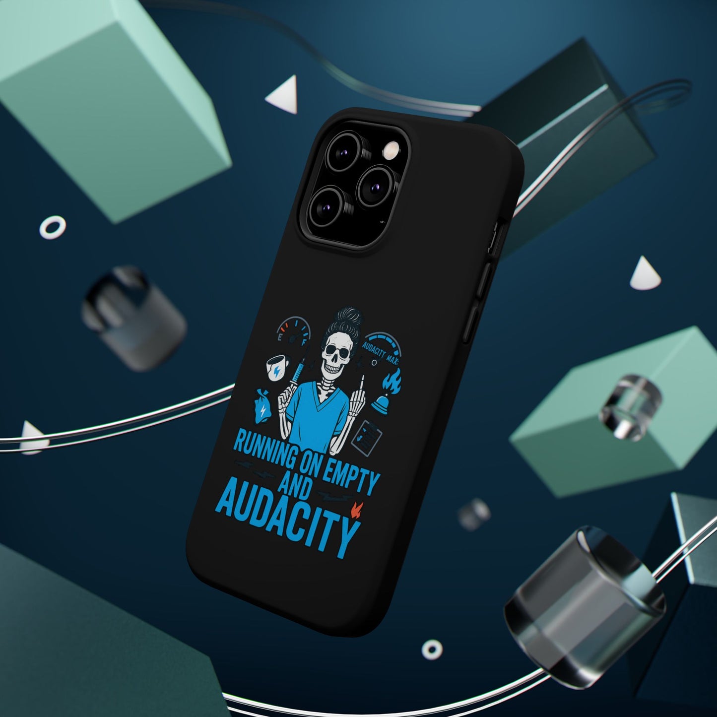 “Running on Empty and Audacity” – Nurse Chaos Phone Case