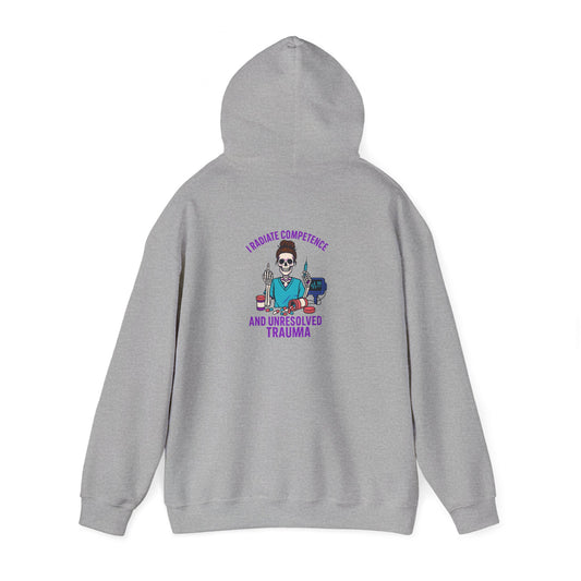 Unisex Heavy Blend Hooded Sweatshirt - Embrace Humor with 'Favorite Things and Unresolved Trauma', Cozy Casual for Everyday Wear, [...]