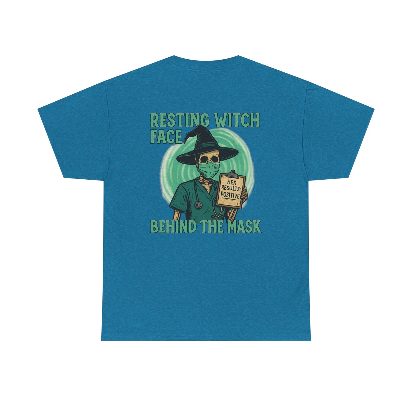 Resting Witch Face Unisex Heavy Cotton Tee, Funny Halloween Shirt, Witch T-Shirt, Unique Gift for Spooky Season, Perfect for Parties