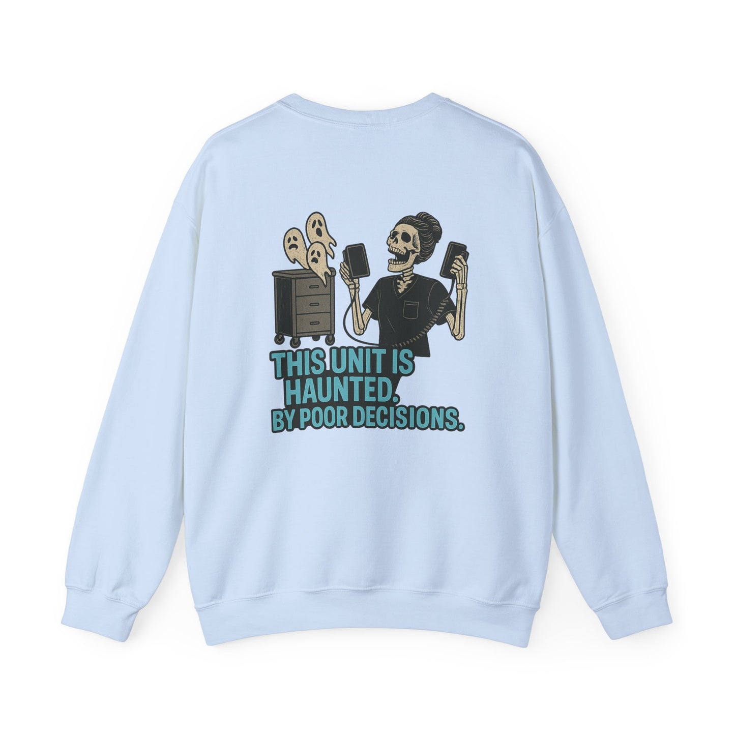 Haunted Decisions Sweatshirt | Unisex Crewneck | Spooky Fall Apparel, Halloween Gift, Casual Wear