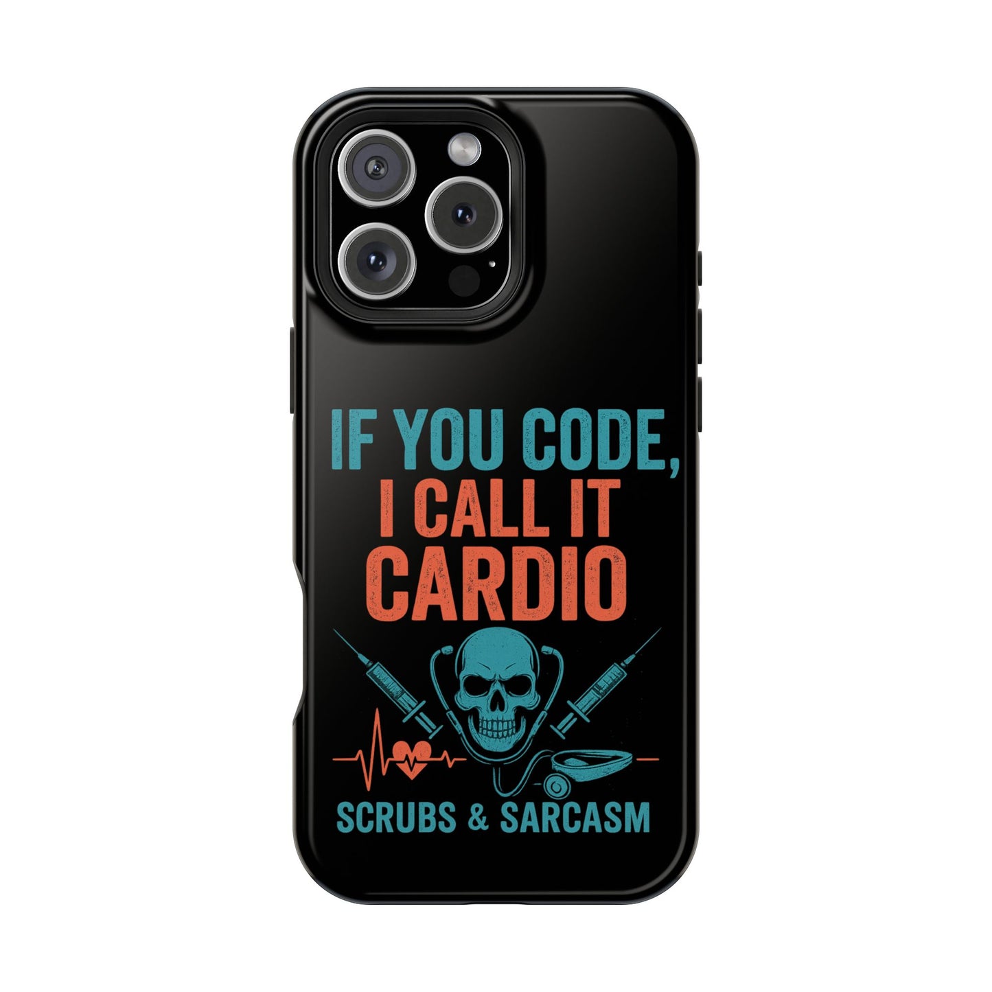 Magnetic Phone Cases for Nurses, Funny Code Humor, Cute Sarcastic Gifts, Tech Accessories, Medical Profession, Unique Design