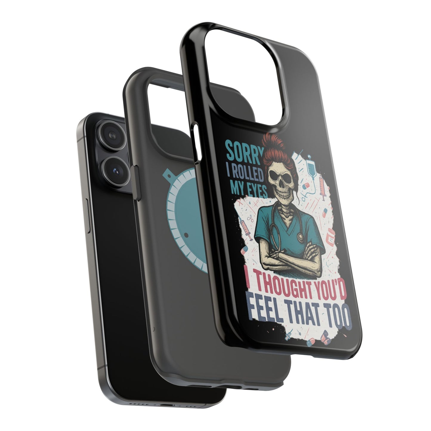 Funny Nurse Phone Case - Magnetic Tough Cases for Healthcare Workers, Gift for Nurses, Medical Humor, Halloween Accessory, Nurse [...]