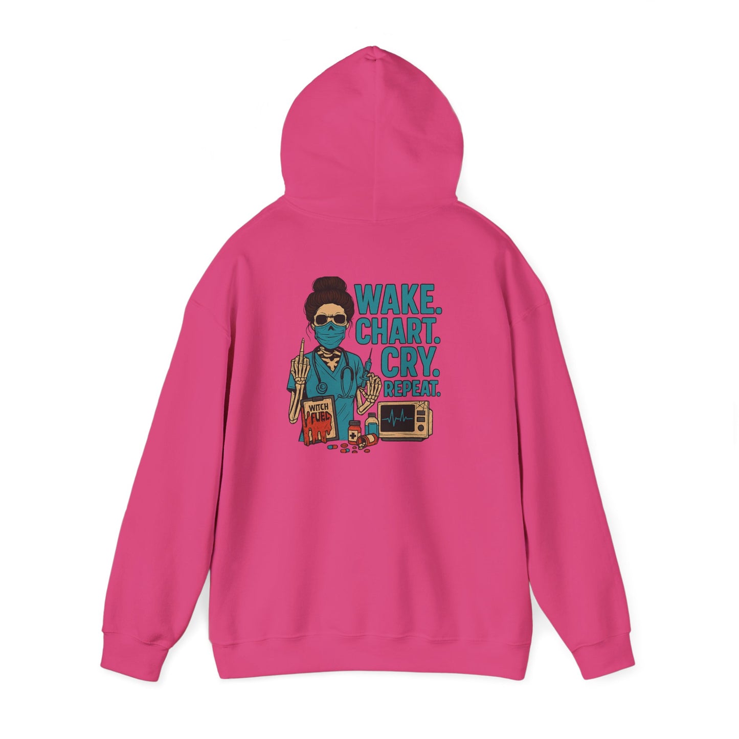Creative Artist's Hoodie: Make. Chart. Cry. Repeat. - Unisex Heavy Blend Sweatshirt