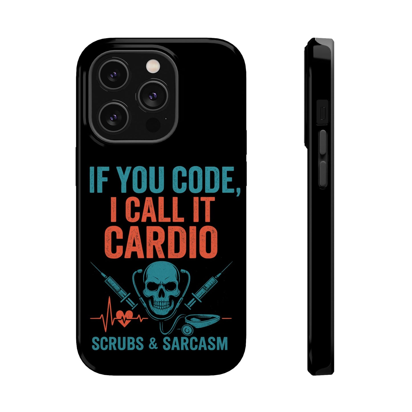 Magnetic Phone Cases for Nurses, Funny Code Humor, Cute Sarcastic Gifts, Tech Accessories, Medical Profession, Unique Design