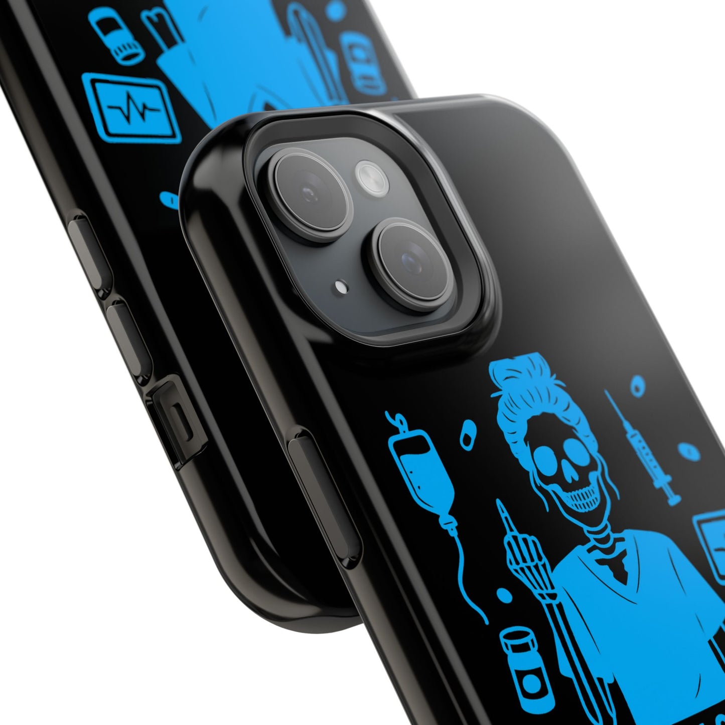 Running on Caffeine, Chaos, and Questionable Decisions” – Nurse Life Phone Case