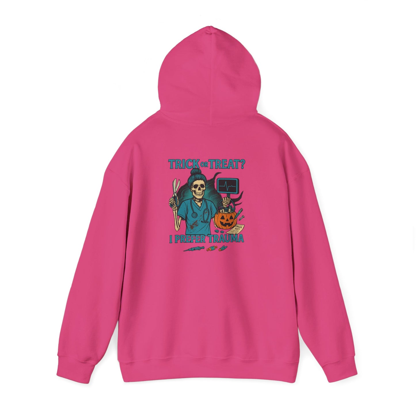 Halloween Humor Hoodie, Unisex Sweatshirt for Spooky Season, Trick or Treat Sweatshirt, Creepy Cute Sweatshirt, Gift for Horror Fans