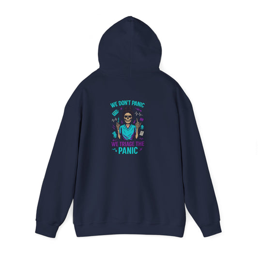 "We Traded the Panic" Unisex Hoodie - Cozy Sweatshirt for Everyday Comfort, Gift for Fans of Humor, Casual Wear, Fall Style, [...]