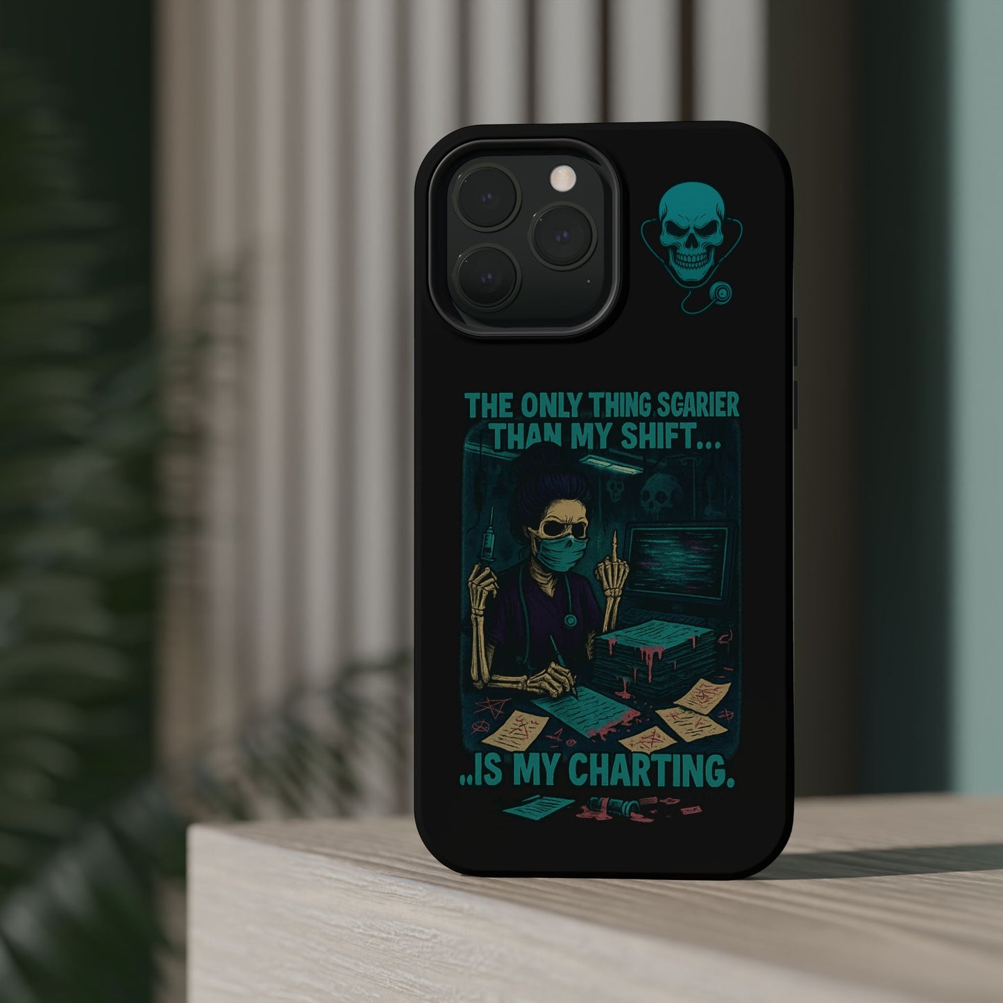 Healthcare Scary Shift Phone Case, Nurse Gift, Medical Humor Case, Halloween Phone accessory, Magnetic Tough Cases