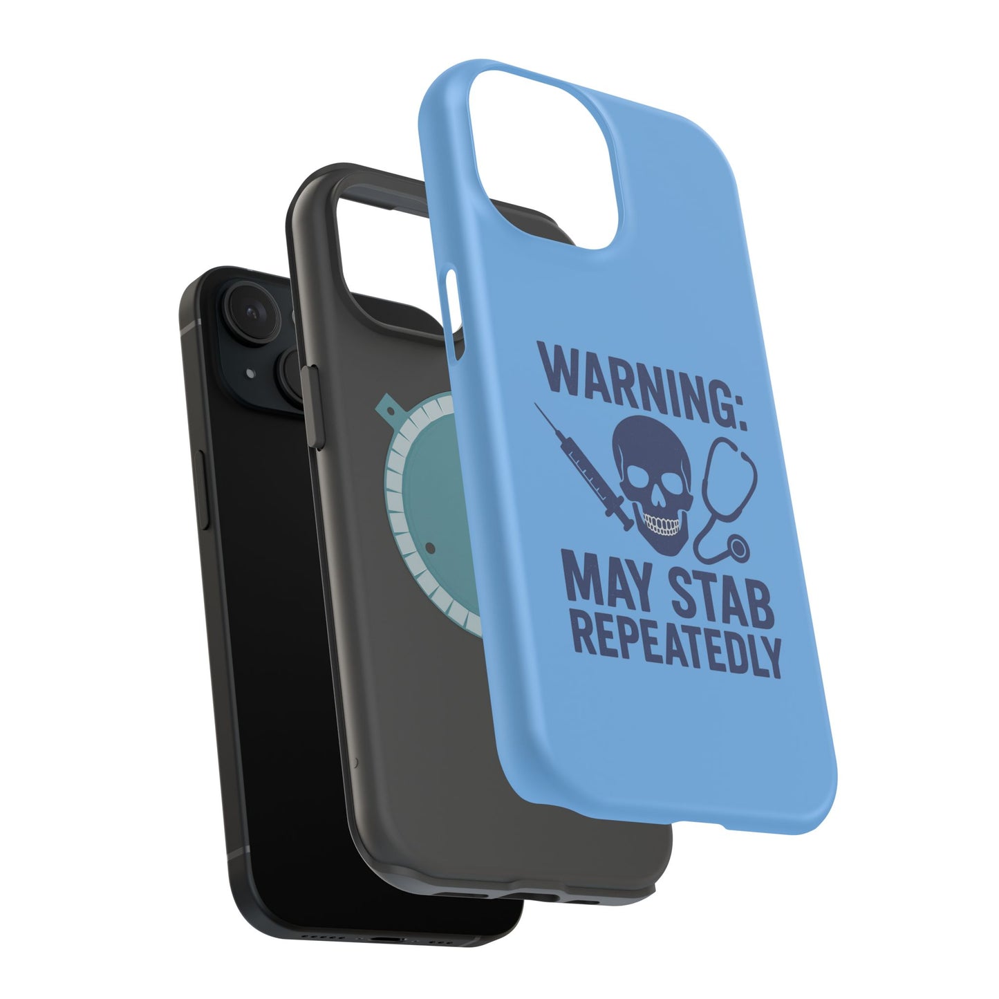 Warning May Stab Repeatedly Phone Case | Quirky Medical Humor, Gift for Healthcare Workers, Fun Phone Accessories, Doctors' Gift, Nurse Gift
