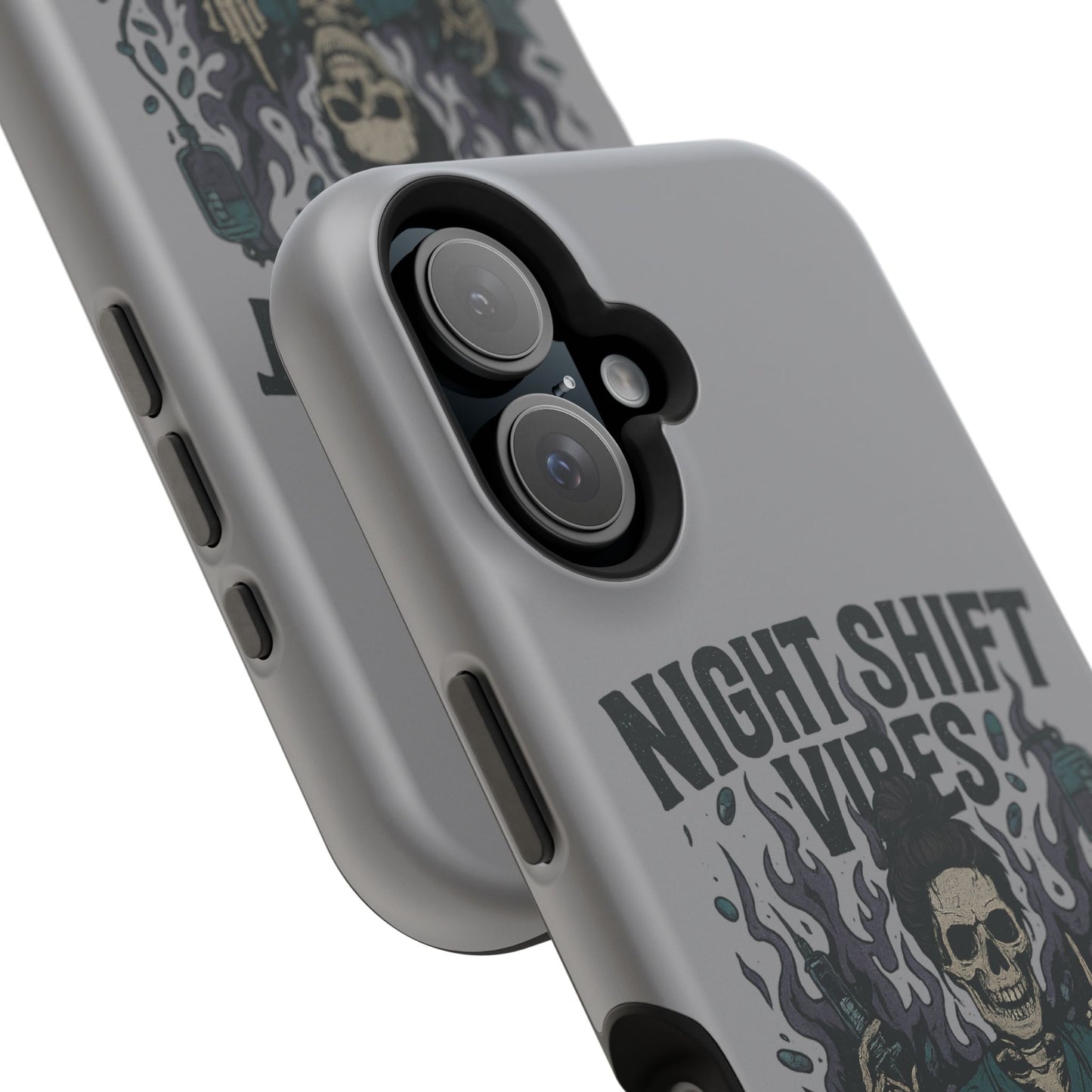 “Night Shift Vibes” – Bright & Chaotic Nurse Phone Case