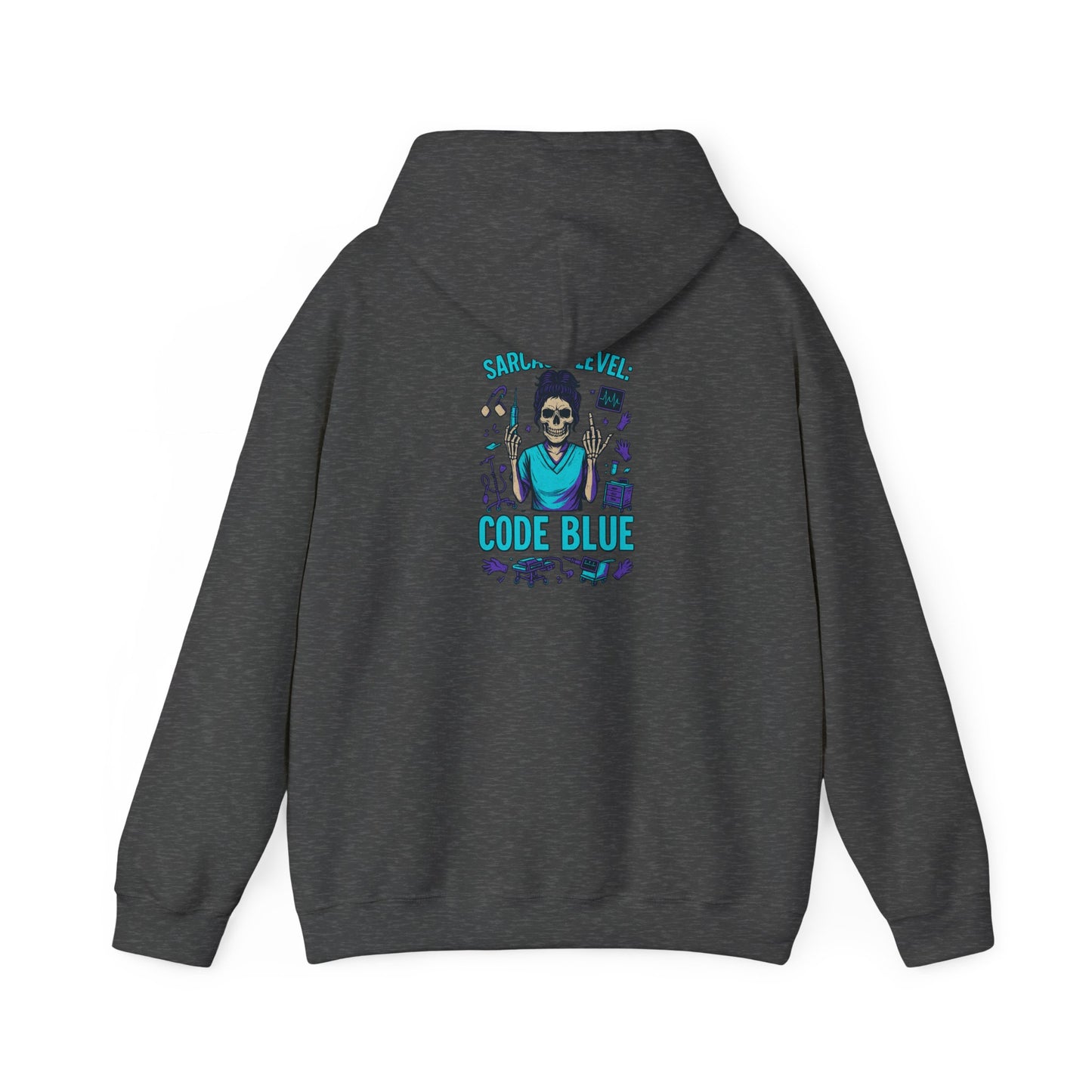 Code Blue Unisex Hoodie, Cozy Sweatshirt, Casual Wear, Gift for Nurses, Halloween Apparel