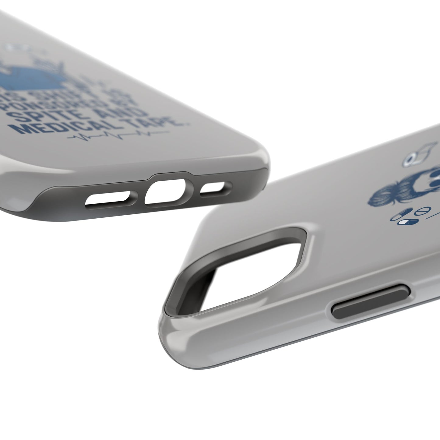“This Shift Sponsored by Spite and Medical Tape” – Sarcastic Nurse Phone Case