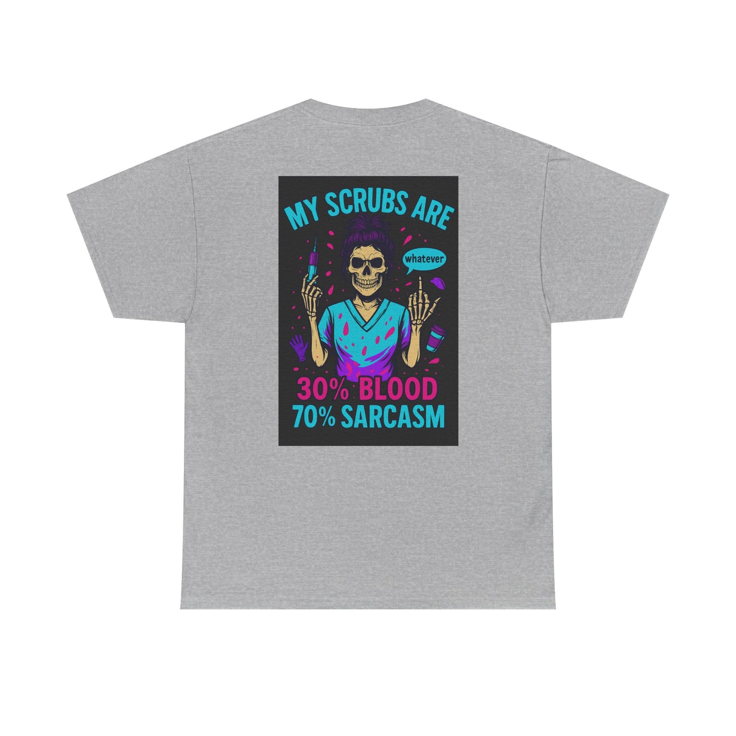Funny Nurse Tee - 30% Blood 70% Sarcasm, Medical Humor Shirt, Unisex T-Shirt for Nurses, Healthcare Gifts, Halloween T-Shirt