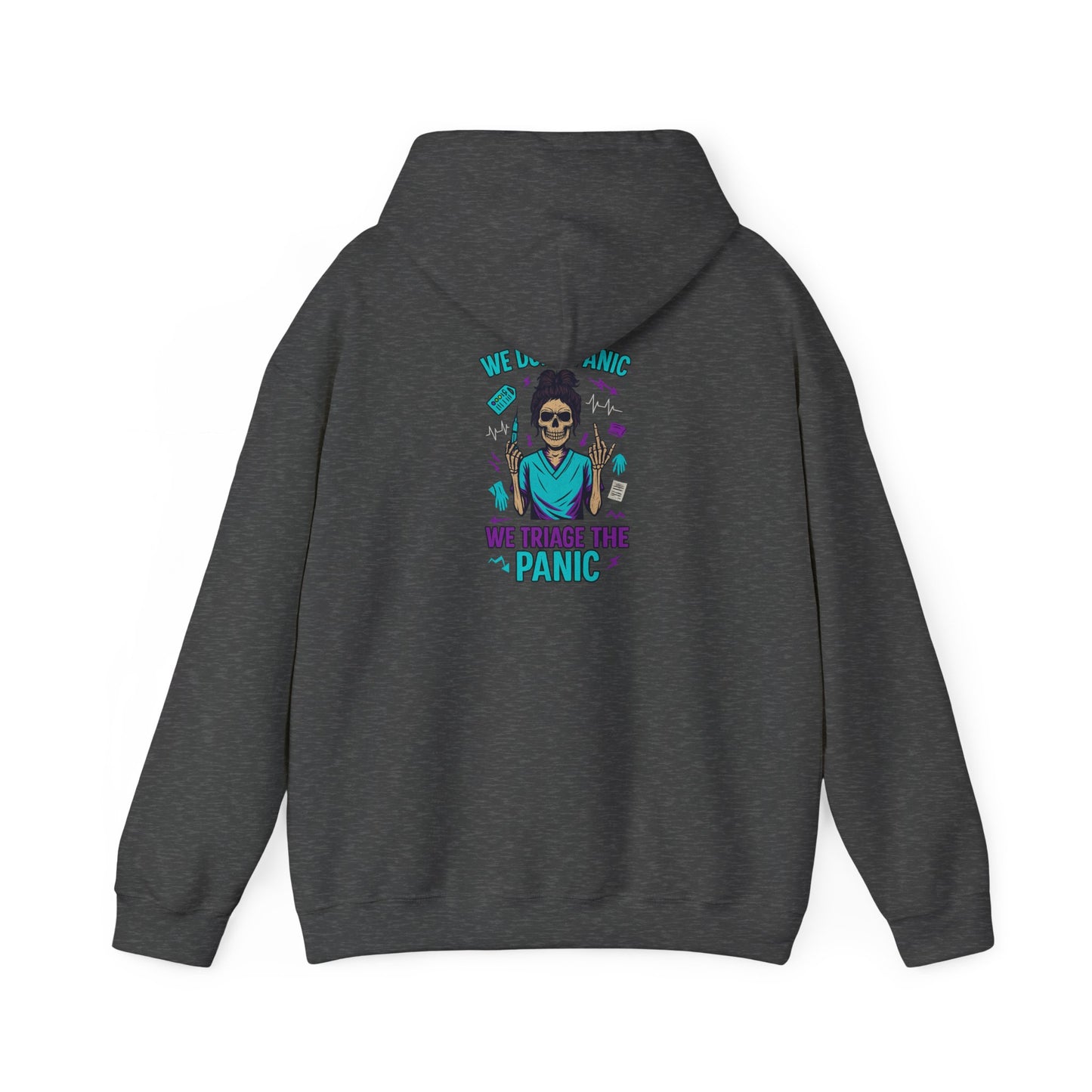 "We Traded the Panic" Unisex Hoodie - Cozy Sweatshirt for Everyday Comfort, Gift for Fans of Humor, Casual Wear, Fall Style, [...]