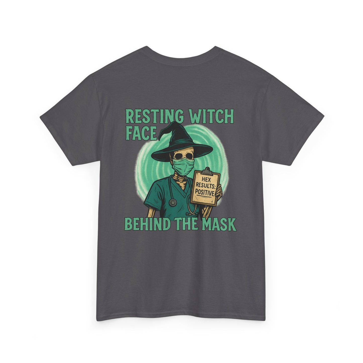 Resting Witch Face Unisex Heavy Cotton Tee, Funny Halloween Shirt, Witch T-Shirt, Unique Gift for Spooky Season, Perfect for Parties