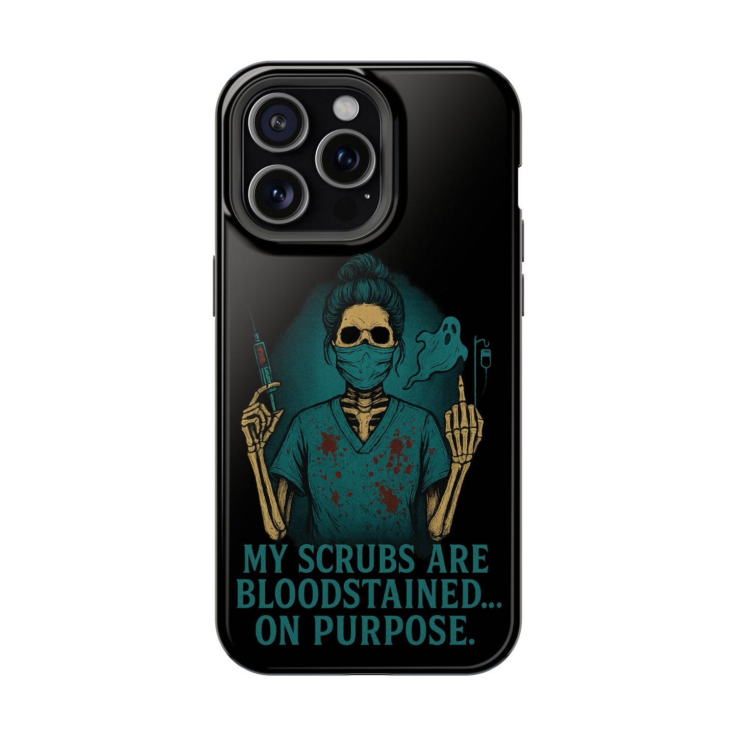 Gothic Nurse Phone Case – My Scrubs Are Bloodstained, Halloween Gift, Medical Humor, Nurse Appreciation, Skull Design, Stylish Tech [...]