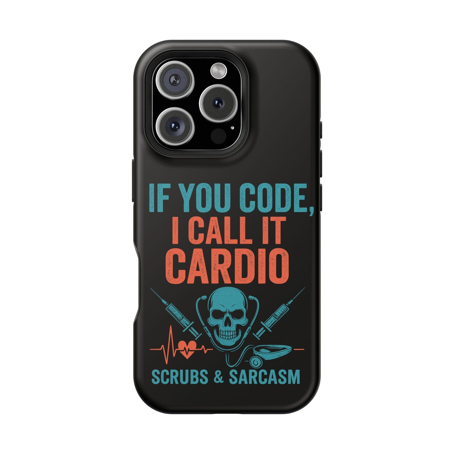 Magnetic Phone Cases for Nurses, Funny Code Humor, Cute Sarcastic Gifts, Tech Accessories, Medical Profession, Unique Design