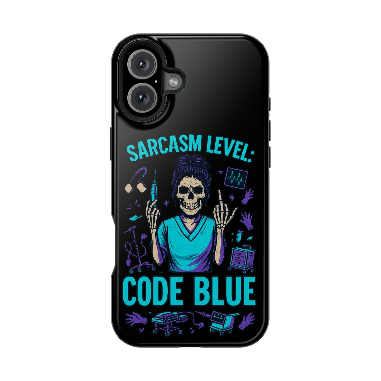 Sassy Medical Humor Phone Case - Sarcasm Level: Code Blue, Nurse Gift, Healthcare Humor, Medical Professional Accessory, Unique Phone Cover