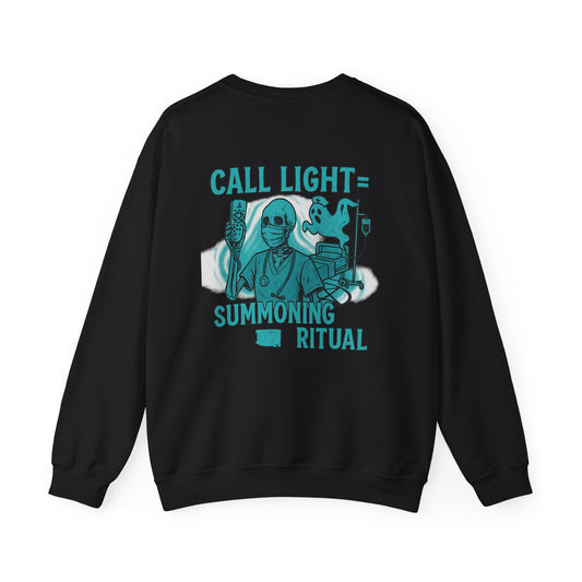 Spooky Summoning Ritual Sweatshirt, Unisex Crewneck, Halloween Apparel, Ghostly Gift, Cozy Casual Wear, Autumn Fashion