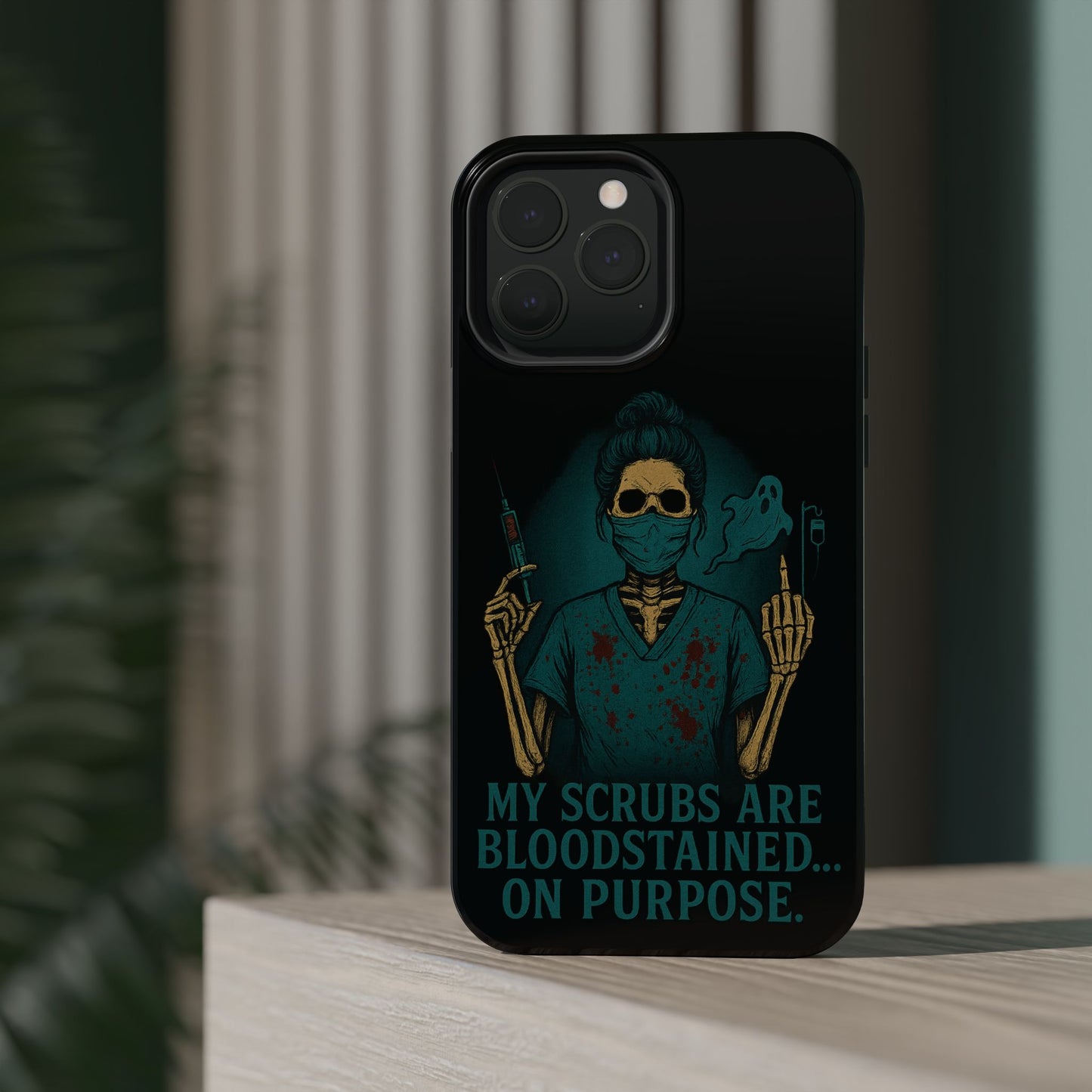 Gothic Nurse Phone Case – My Scrubs Are Bloodstained, Halloween Gift, Medical Humor, Nurse Appreciation, Skull Design, Stylish Tech [...]