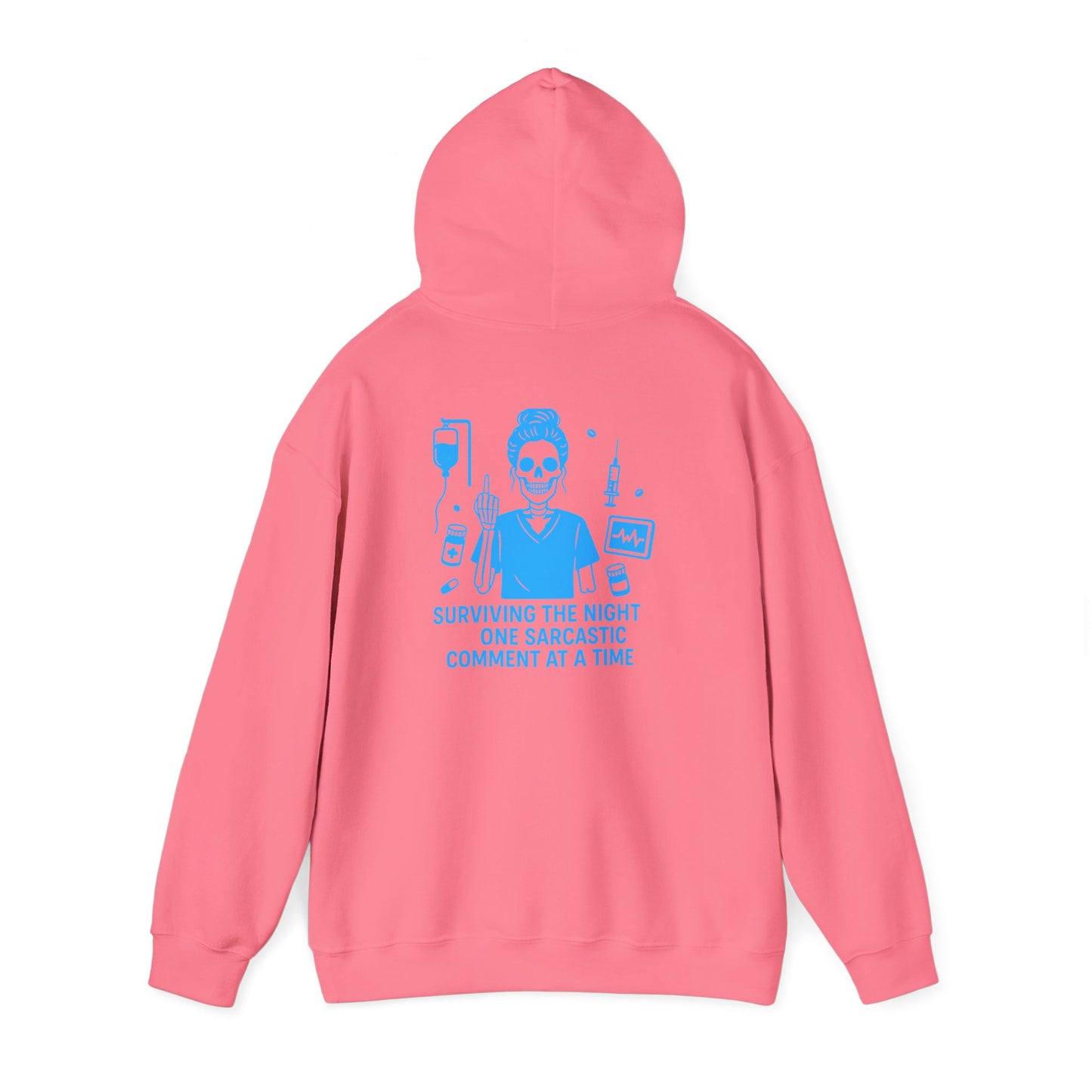 “Surviving the Night One Sarcastic Comment at a Time” – Sarcastic Nurse Hoodie