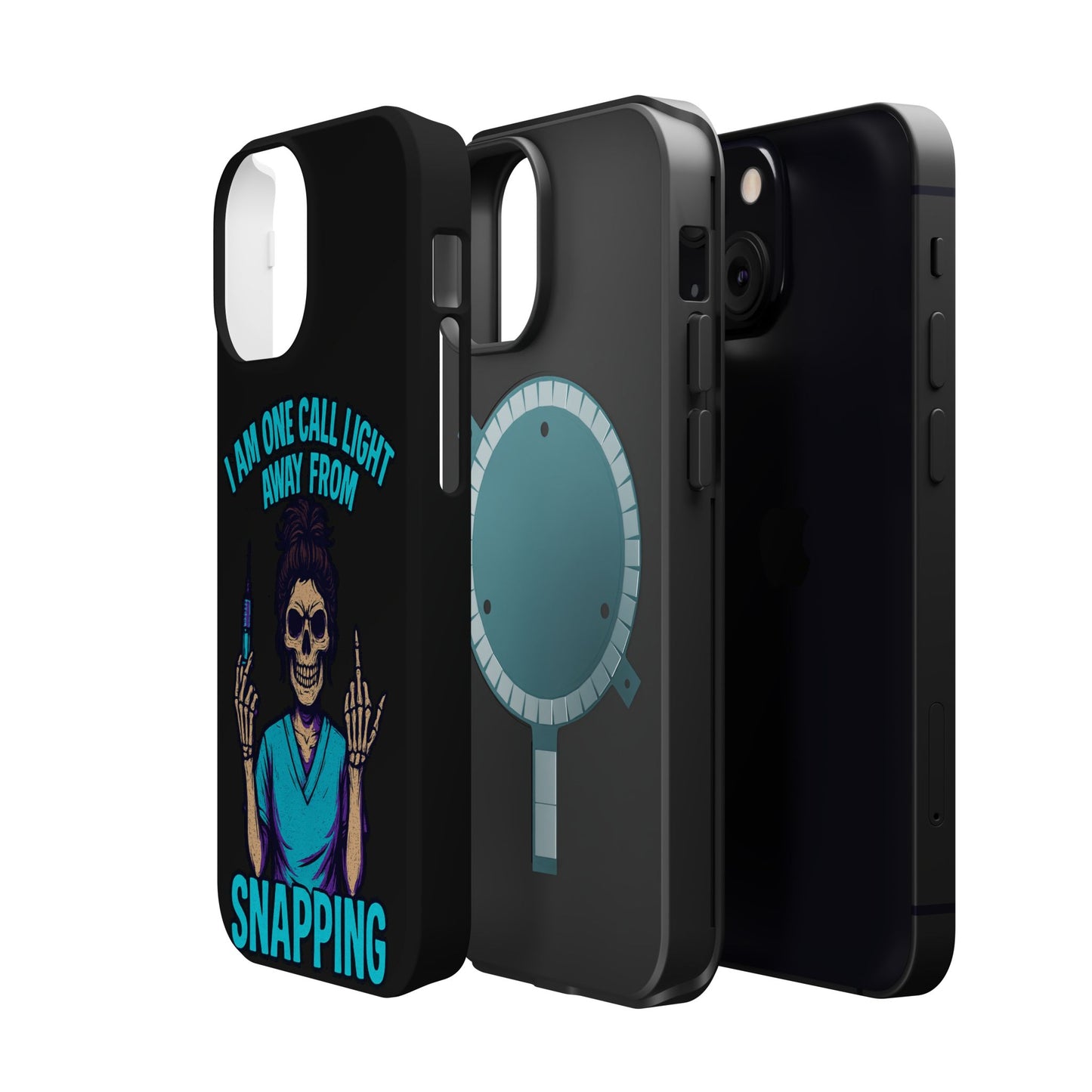 Mobile Phone Case, Funny Phone Cover, Gift for Nurses, Halloween Accessory, Skull Design