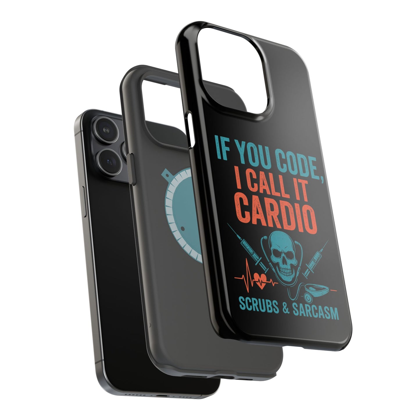 Magnetic Phone Cases for Nurses, Funny Code Humor, Cute Sarcastic Gifts, Tech Accessories, Medical Profession, Unique Design