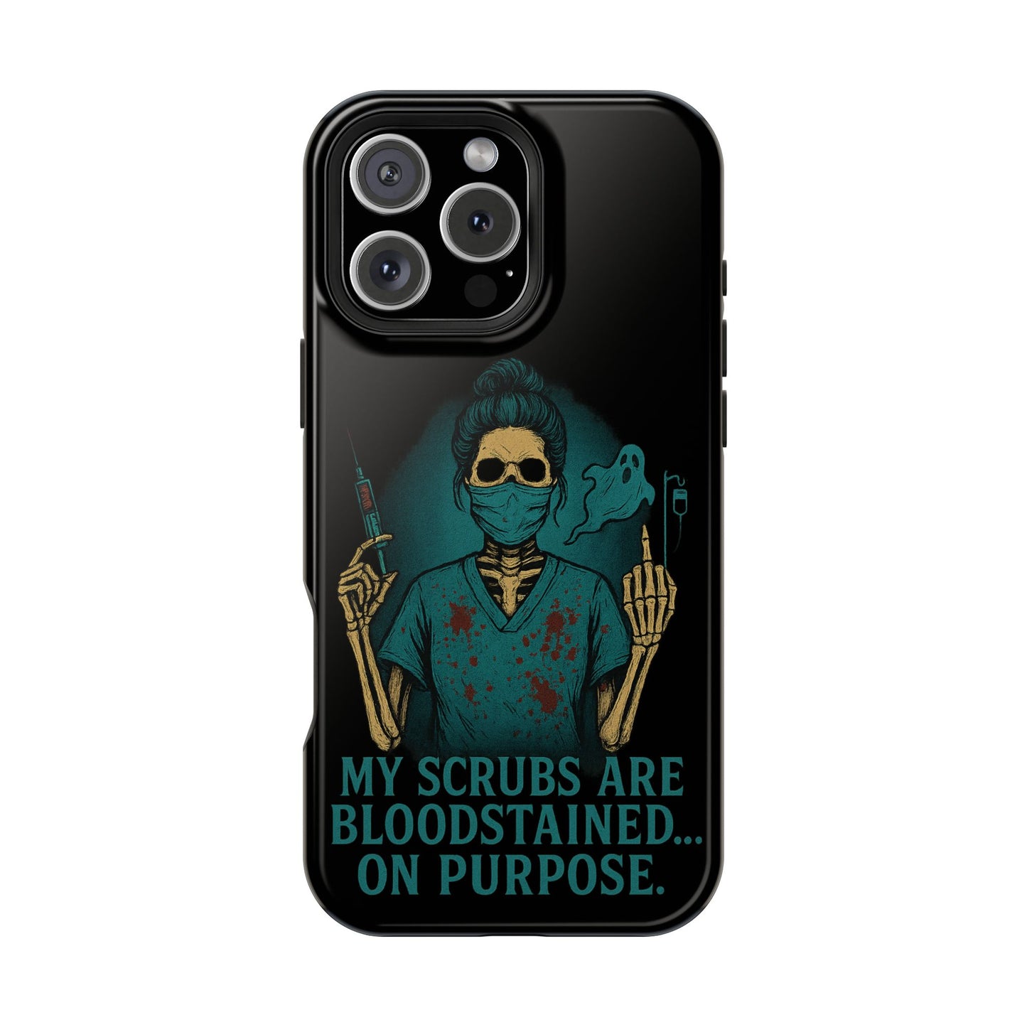 Gothic Nurse Phone Case – My Scrubs Are Bloodstained, Halloween Gift, Medical Humor, Nurse Appreciation, Skull Design, Stylish Tech [...]