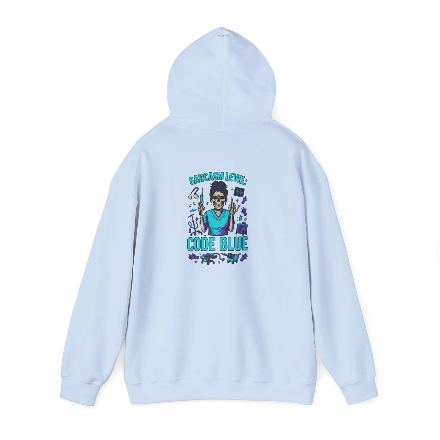 Code Blue Unisex Hoodie, Cozy Sweatshirt, Casual Wear, Gift for Nurses, Halloween Apparel