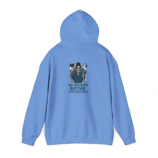“My Circadian Rhythm Filed for Divorce” – Funny Night Shift Hoodie