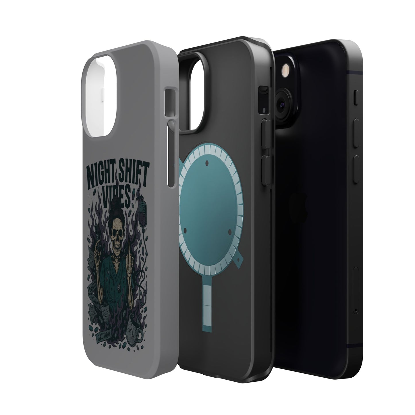 “Night Shift Vibes” – Bright & Chaotic Nurse Phone Case