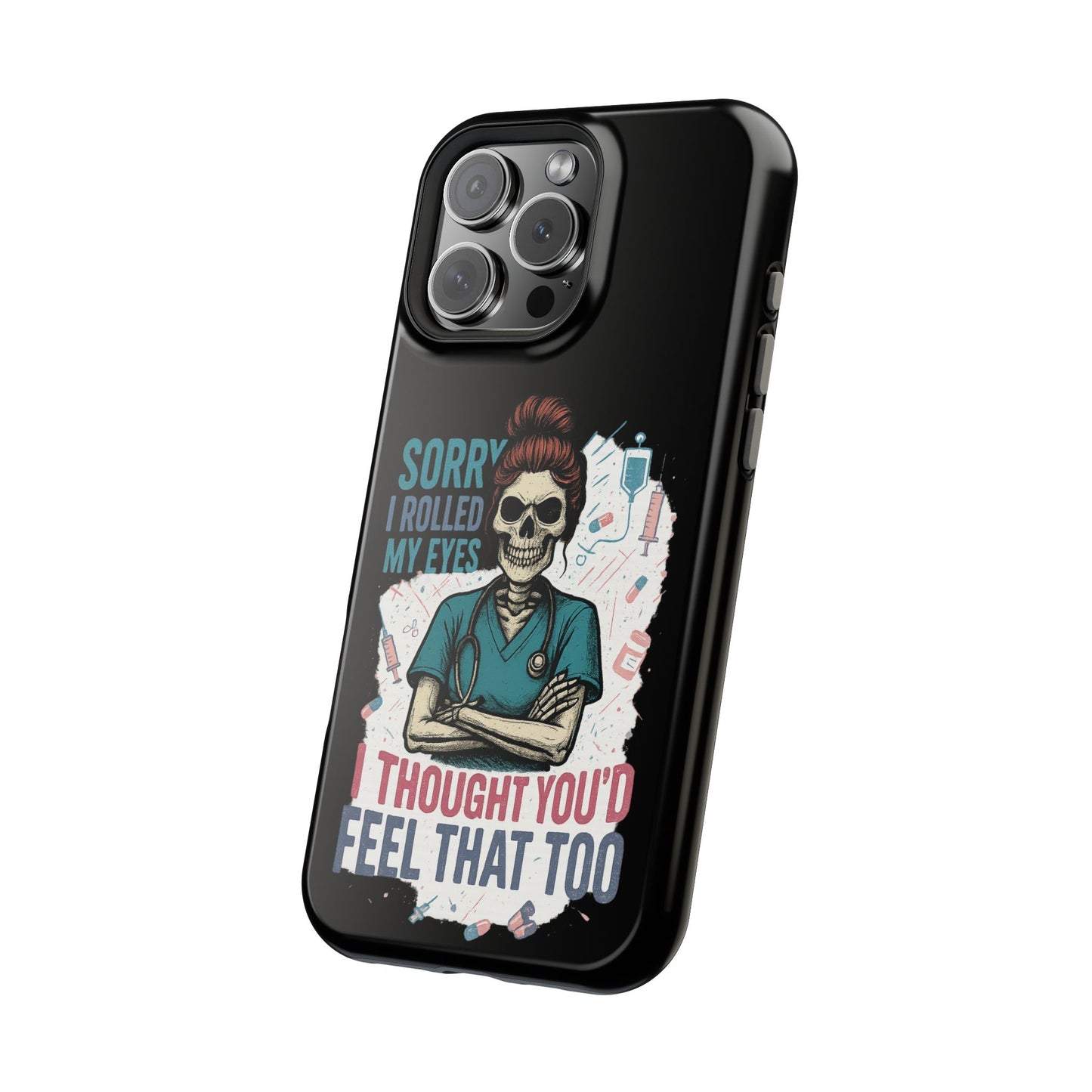 Funny Nurse Phone Case - Magnetic Tough Cases for Healthcare Workers, Gift for Nurses, Medical Humor, Halloween Accessory, Nurse [...]