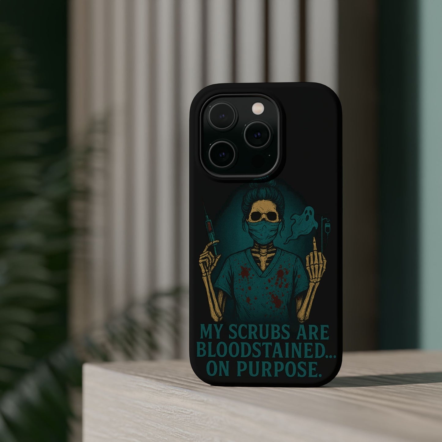 Gothic Nurse Phone Case – My Scrubs Are Bloodstained, Halloween Gift, Medical Humor, Nurse Appreciation, Skull Design, Stylish Tech [...]