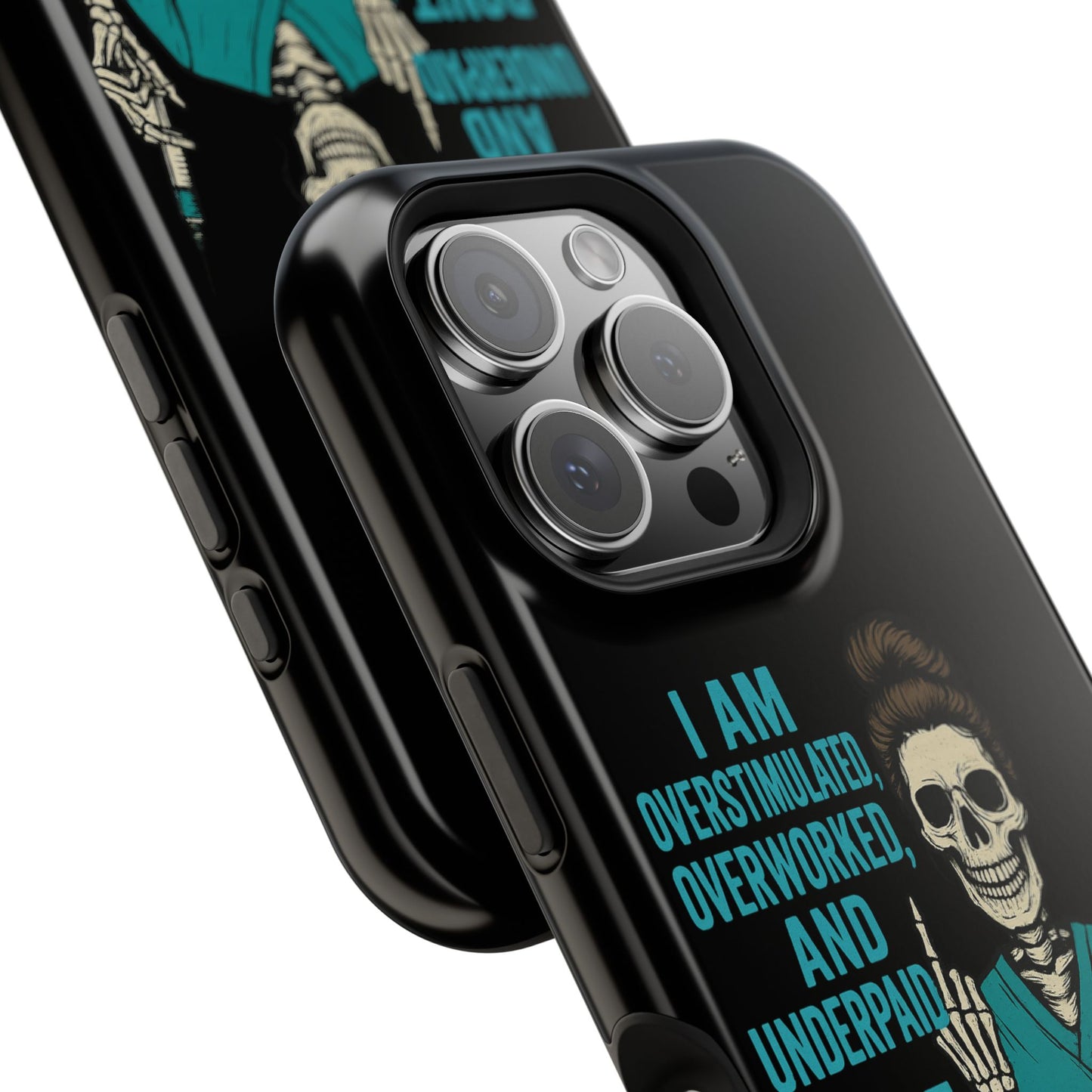Magnetic Phone Cases, Overworked Healthcare Worker, Nurse Gift, Halloween, Funny Quote, Tough Cases