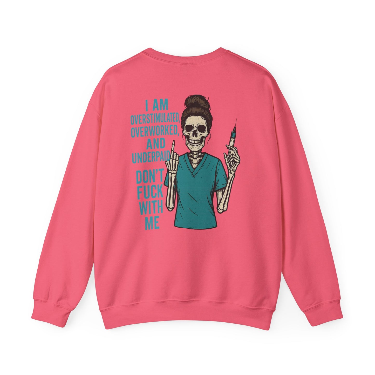 Unisex Heavy Blend™ Crewneck Sweatshirt - Perfect for Nurses, Halloween, Self-Care Days, Funny Gift, Overstimulated Humor