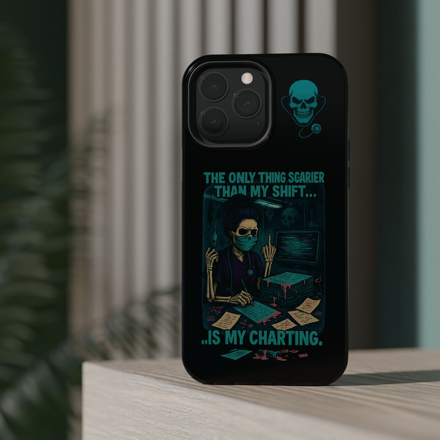 Healthcare Scary Shift Phone Case, Nurse Gift, Medical Humor Case, Halloween Phone accessory, Magnetic Tough Cases