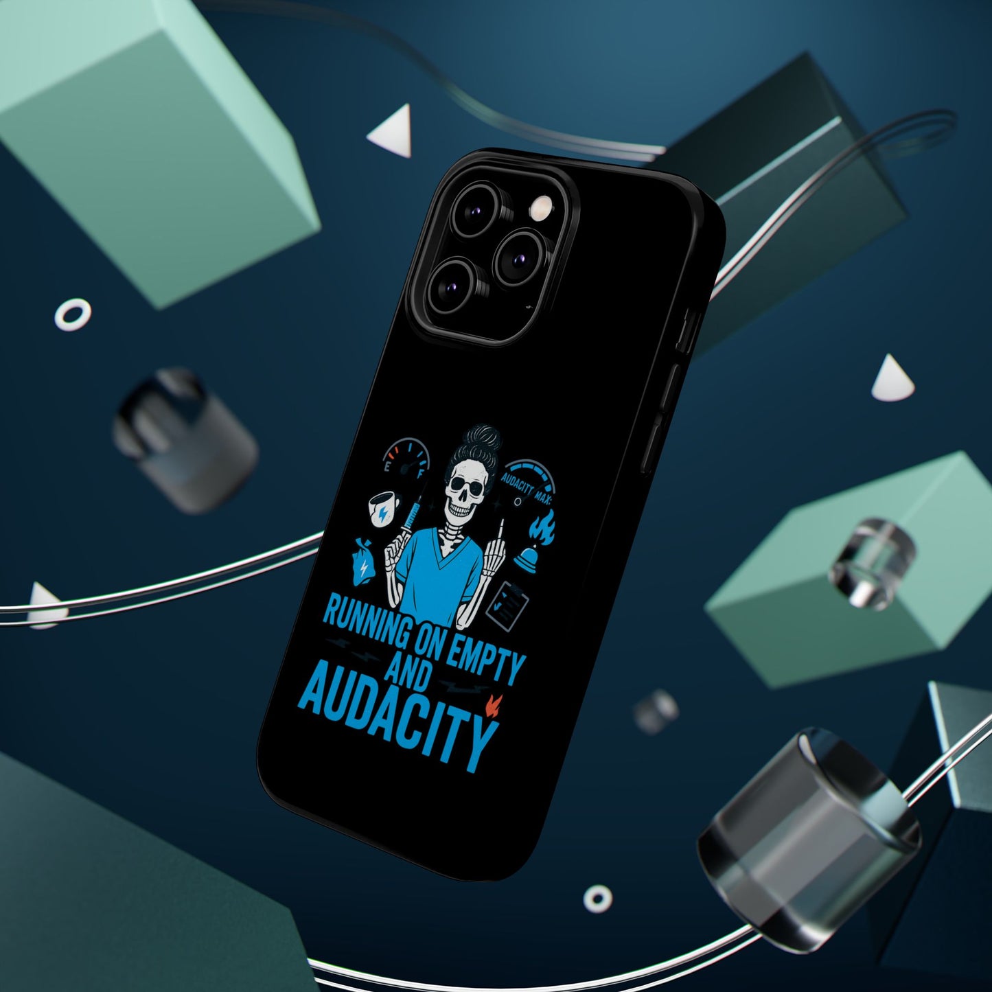 “Running on Empty and Audacity” – Nurse Chaos Phone Case