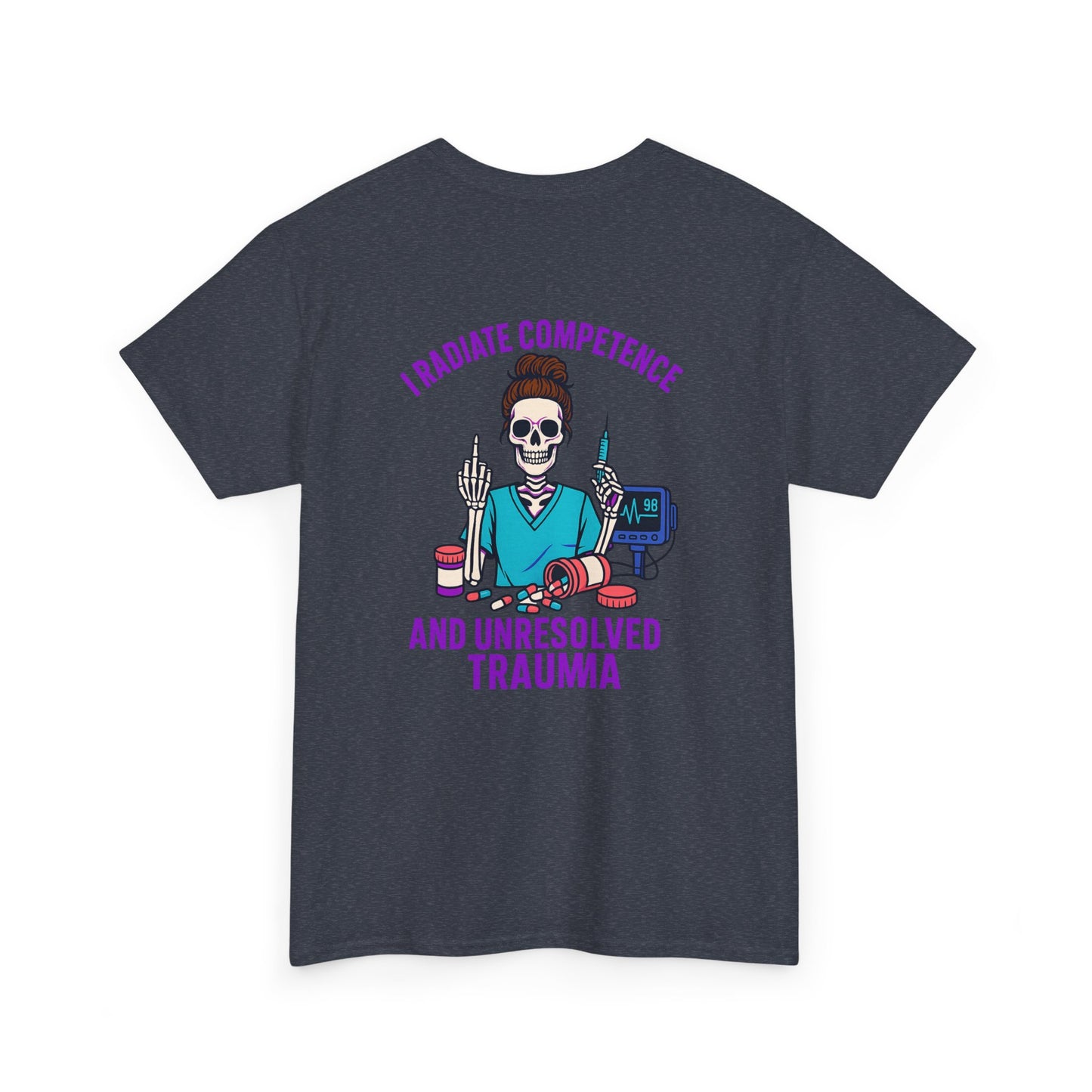 Skeleton Graphic Tee, Funny T-Shirt, Halloween Shirt, Gift for Healthcare Workers, Unisex Cotton Top, Trauma Humor Apparel