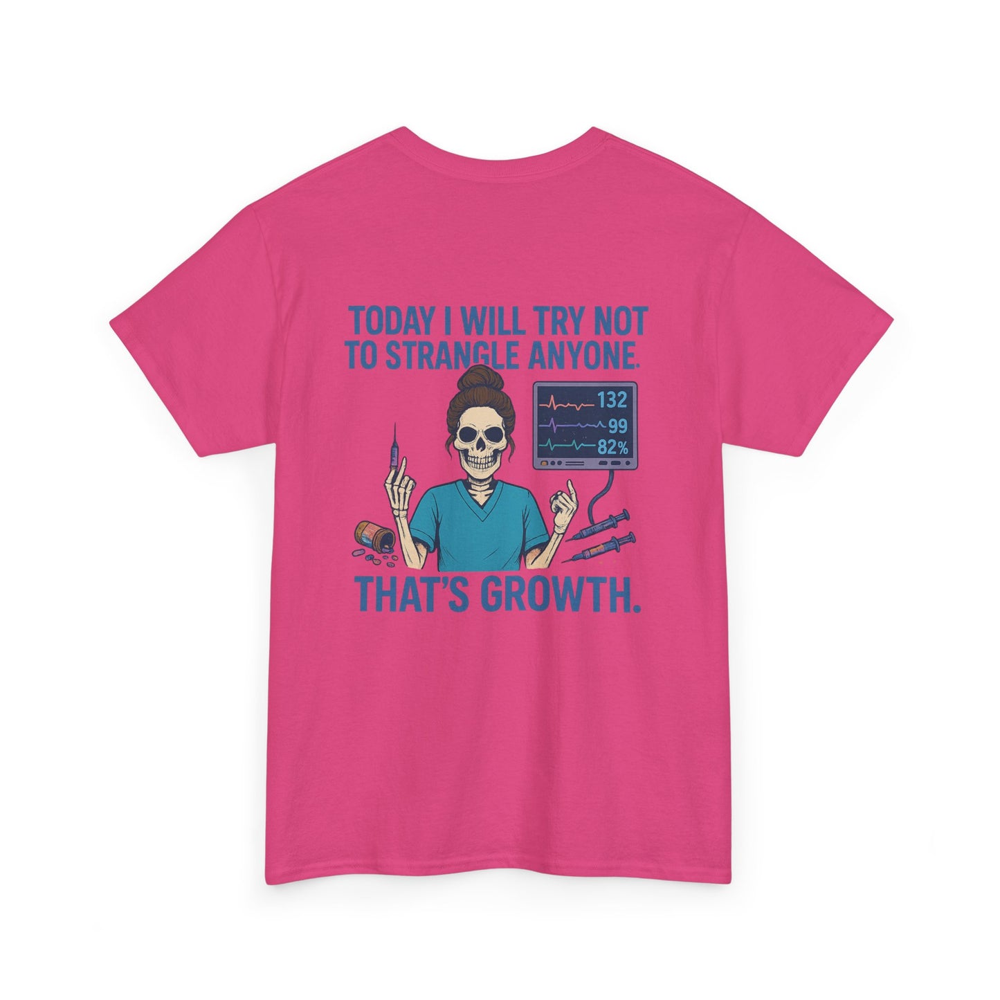 Skull Motivation Tee, Funny Graphic T-Shirt, Unisex Cotton Shirt, Growth Humor, Gift for Psychologists, Casual Wear