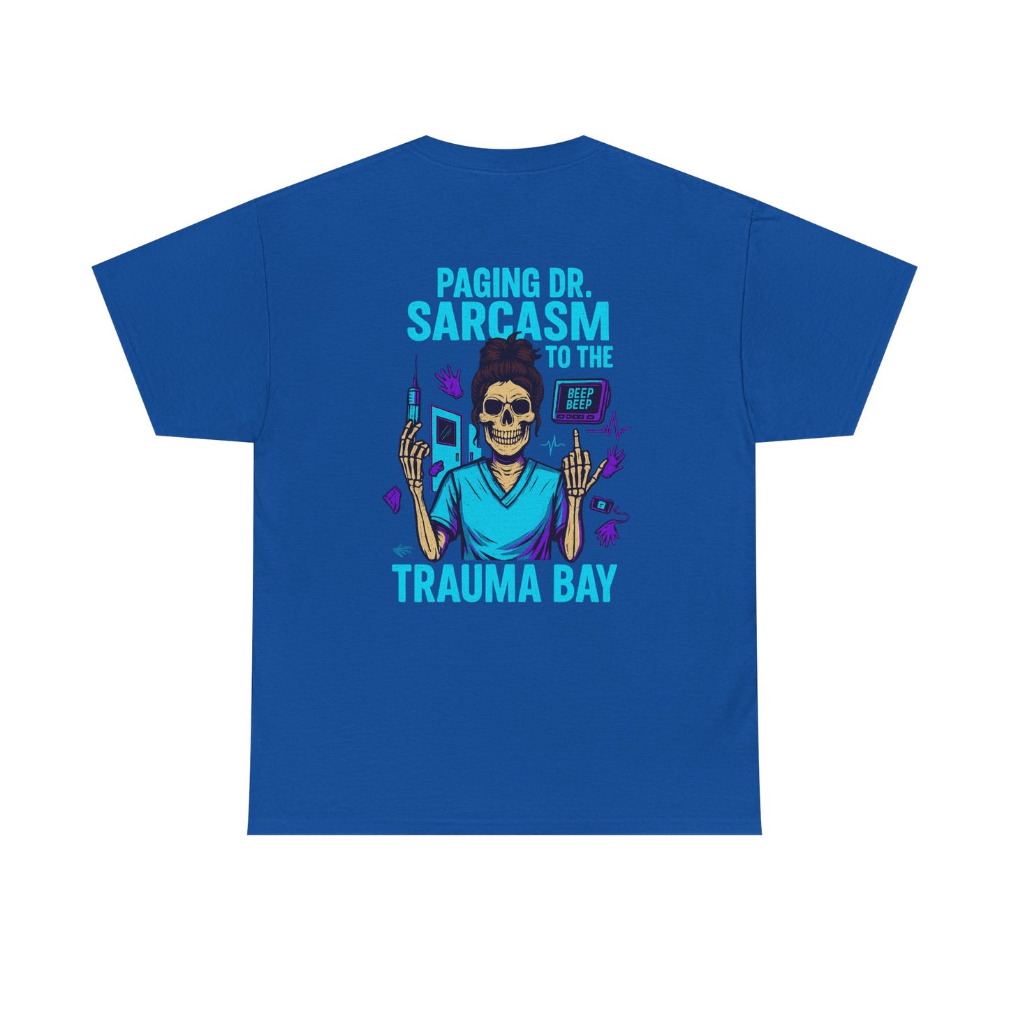 Humorous Unisex Heavy Cotton Tee - Paging Dr. Sarcasm, Funny Graphic T-Shirt for Medical Professionals, Gift for Nurses and Doctors, [...]