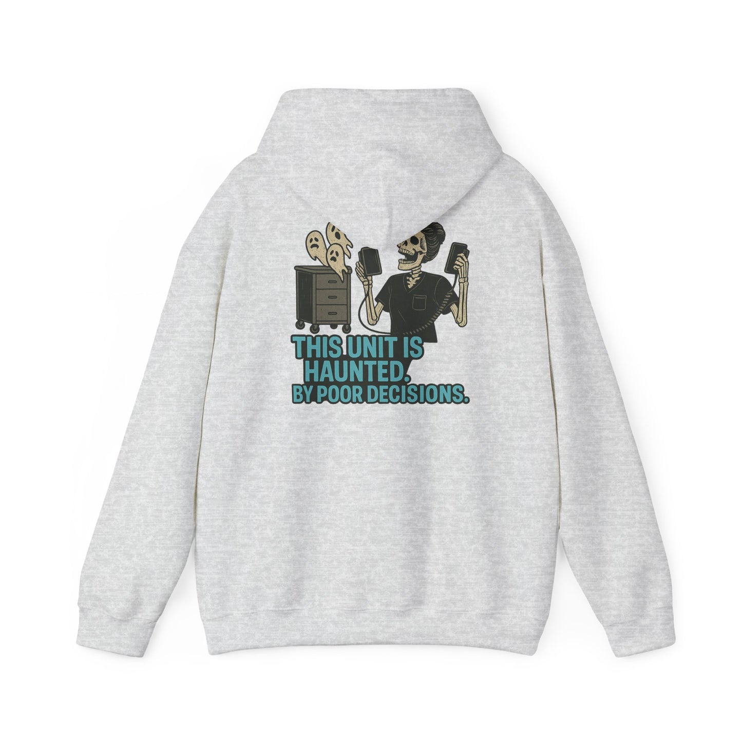 Halloween Haunted Sweatshirt, Unisex Hooded Sweatshirt, Spooky Gifts, Funny Halloween Apparel, Gifts for Him, Her, and Them