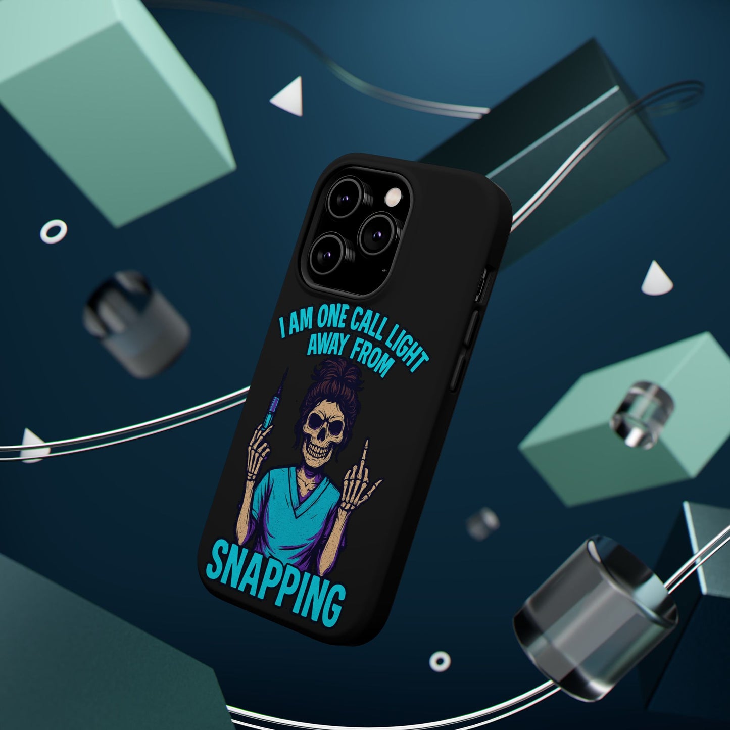 Mobile Phone Case, Funny Phone Cover, Gift for Nurses, Halloween Accessory, Skull Design